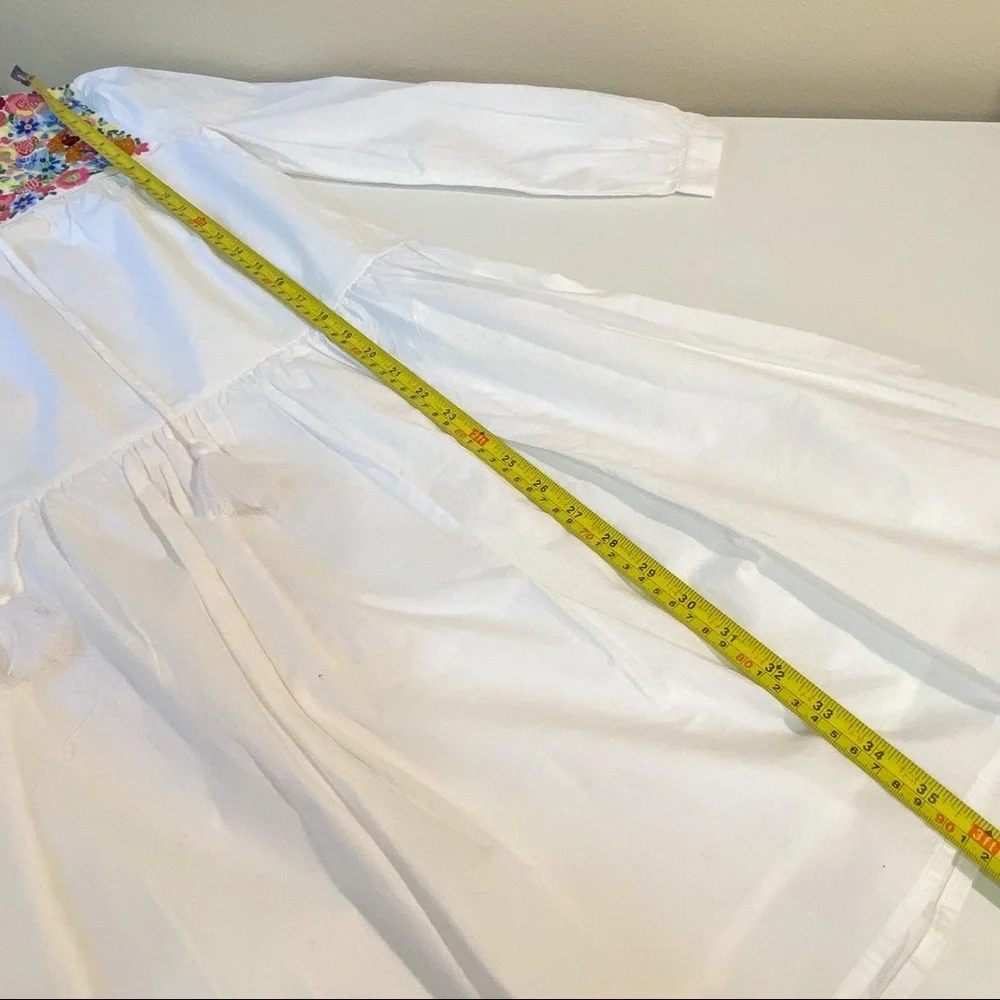 J Crew Cotton Poplin Tunic With Farmers Market Embroidery NWOT Size Extra Small